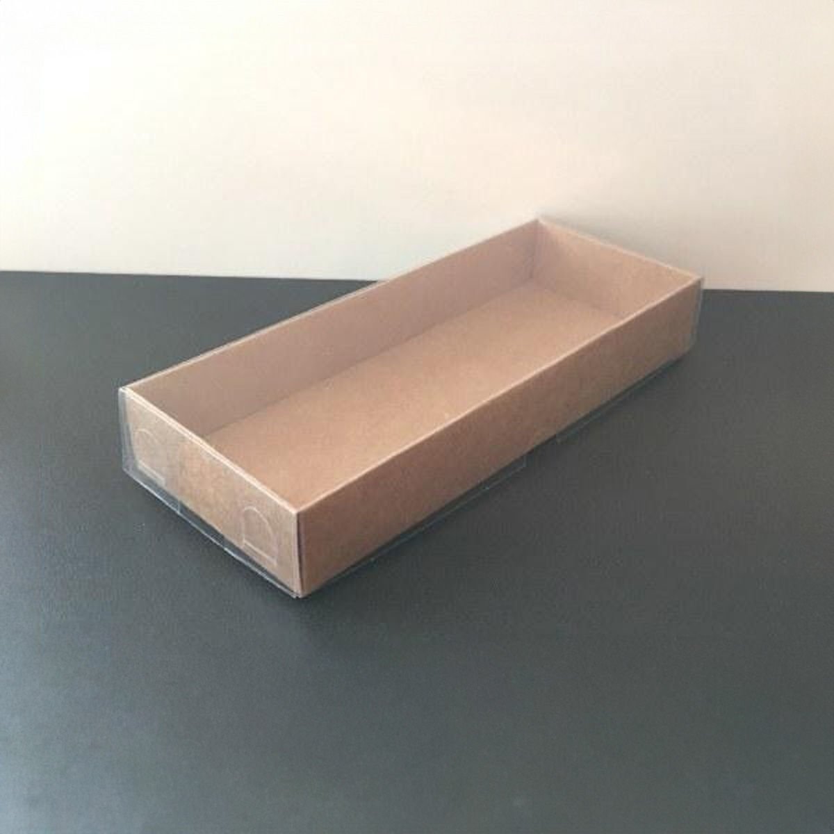 6.5x16x2.5 ALTI KRAFT KARTON ÜSTÜ ASETAT KUTU