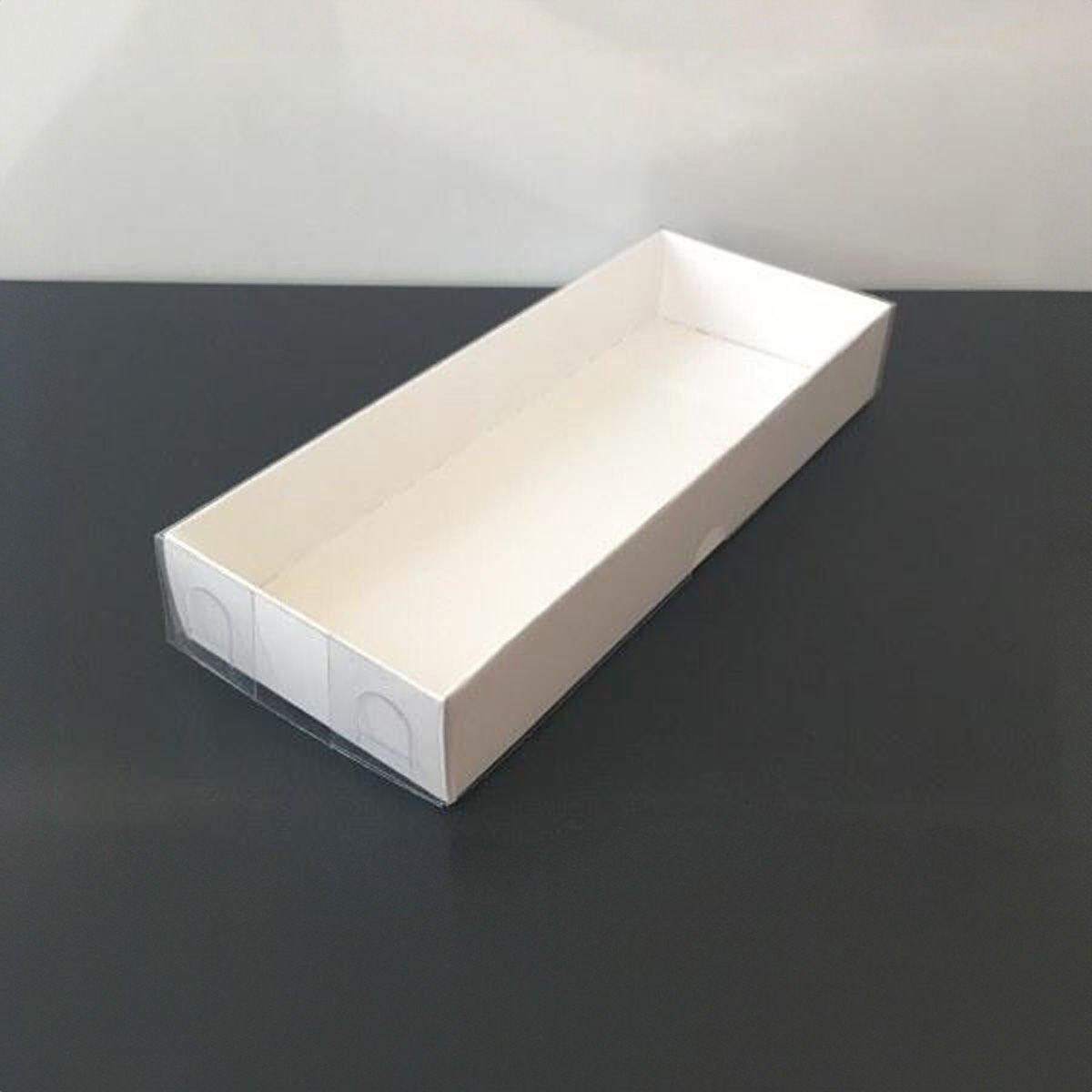 6.5x16x2.5 ALTI BEYAZ KARTON ÜSTÜ ASETAT KUTU