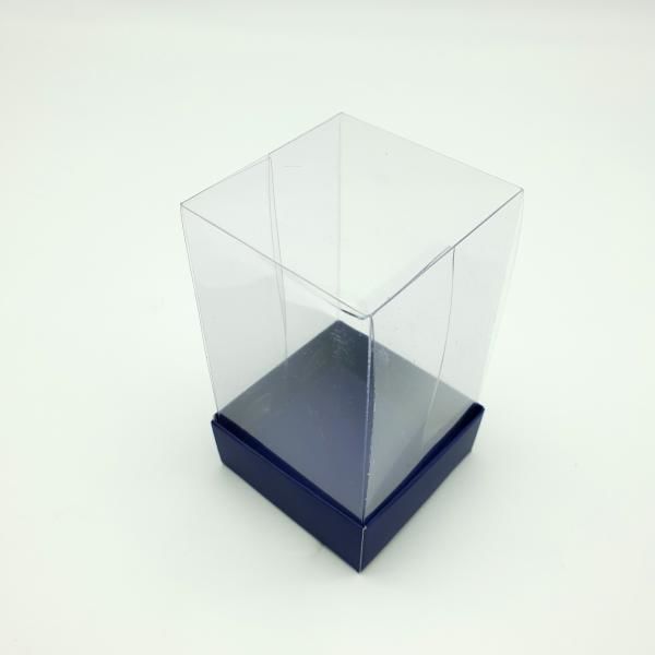 5x5x8 ALTI LACİVERT KARTON ÜSTÜ ASETAT KUTU