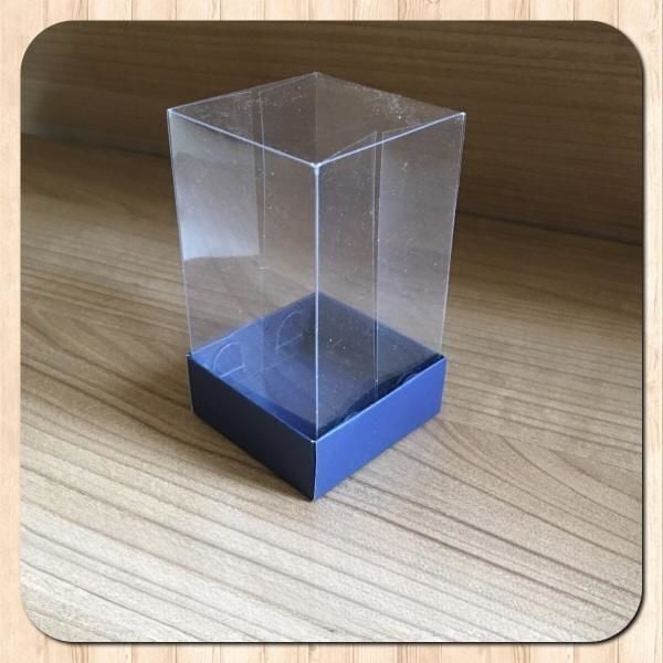 5x5x9 ALTI LACİVERT KARTON ÜSTÜ ASETAT KUTU