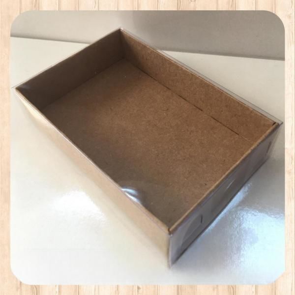 6x9x2 ALTI KRAFT KARTON ÜSTÜ ASETAT KUTU