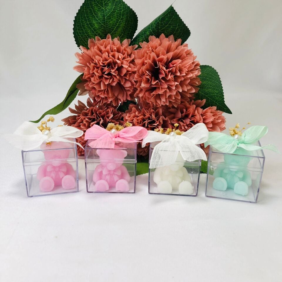 MİKA KUTULU AYICIK MUM NOPEL KURDELELİ