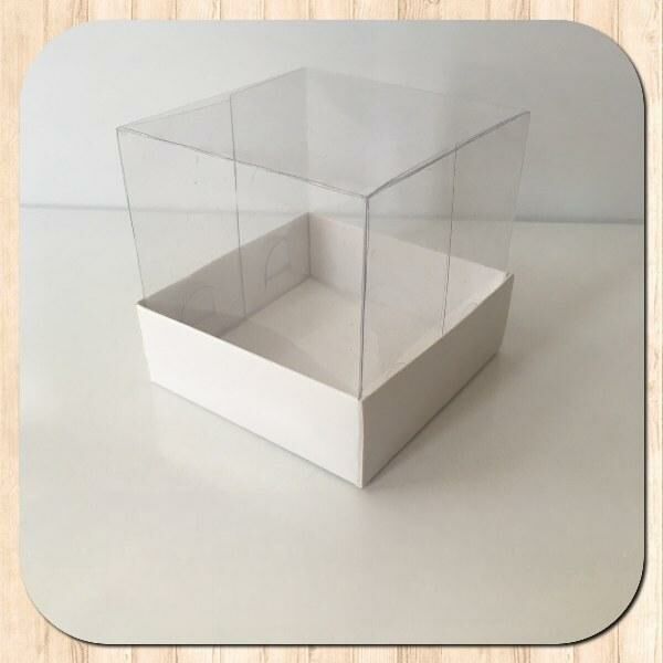 6x6x6 ALTI BEYAZ KARTON ÜSTÜ ASETAT KUTU