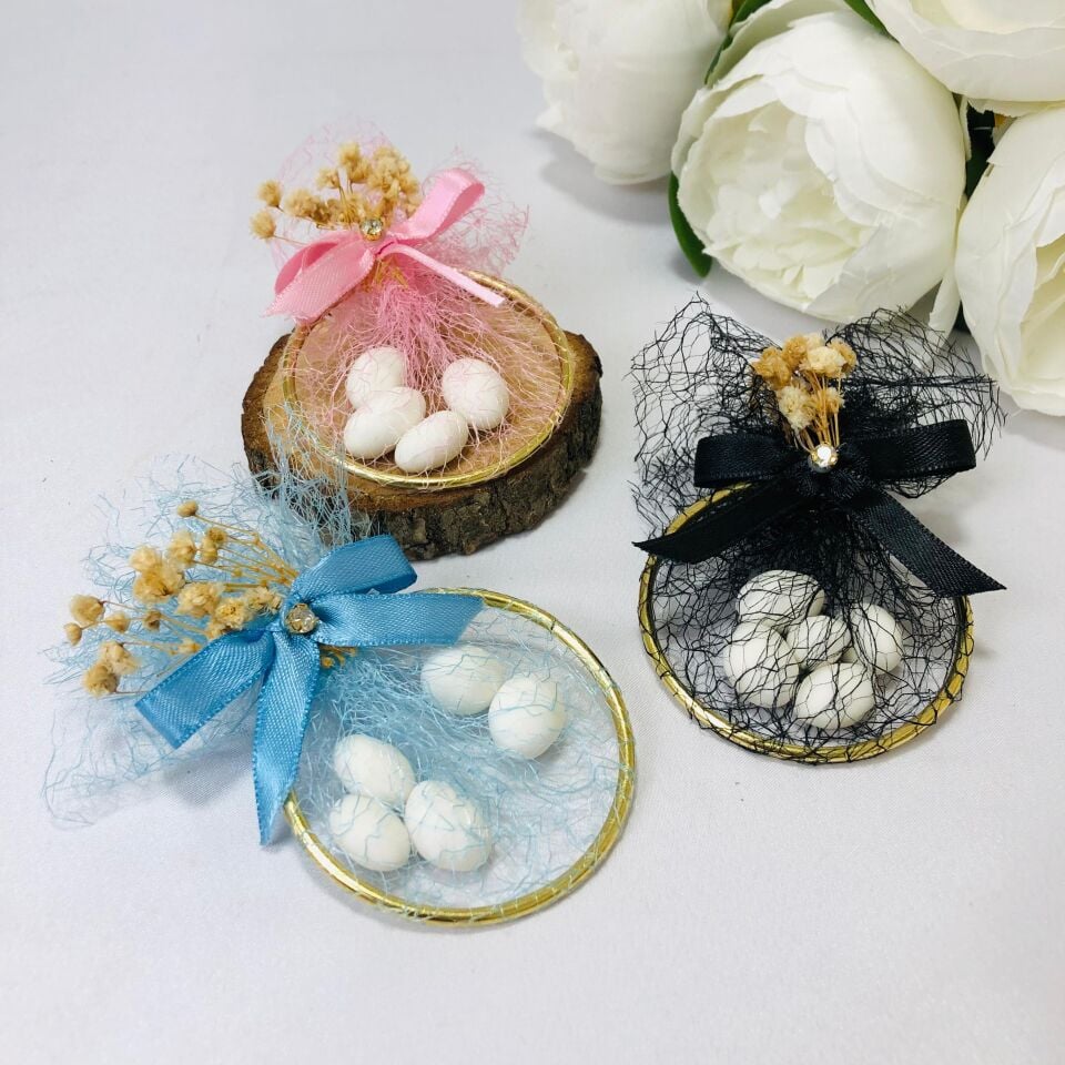 ŞEKERLİ METAL HALKA SÜSLEME ELYAF TÜL