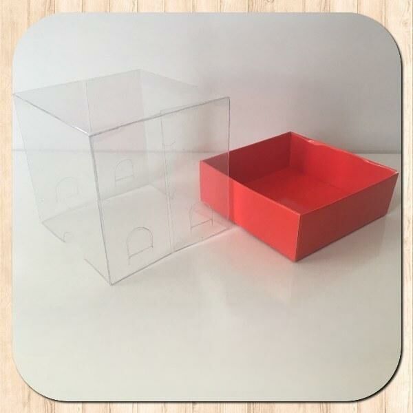 6x6x6 ALTI BEYAZ KARTON ÜSTÜ ASETAT KUTU