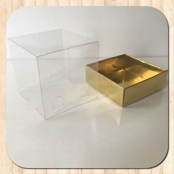 6x6x6 ALTI GOLD KARTON ÜSTÜ ASETAT KUTU