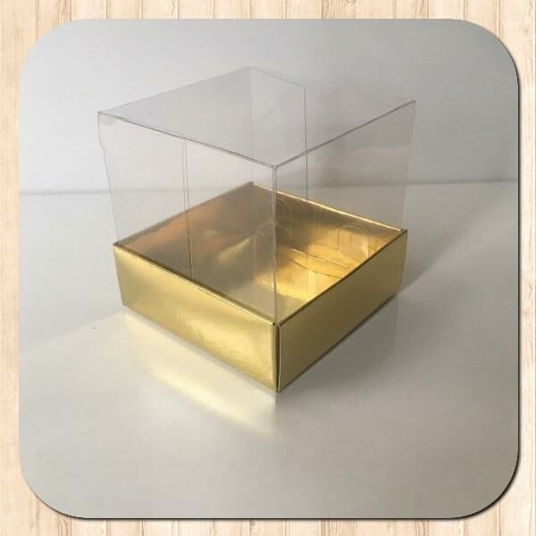 6x6x6 ALTI GOLD KARTON ÜSTÜ ASETAT KUTU