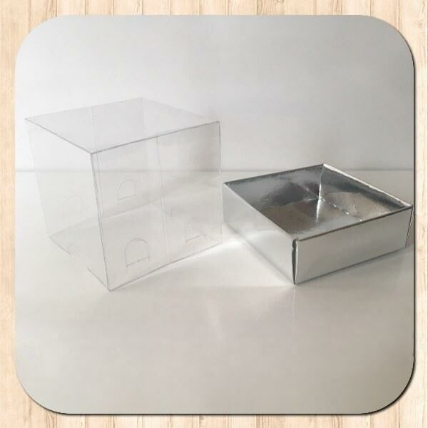 6x6x6 ALTI GÜMÜŞ KARTON ÜSTÜ ASETAT KUTU