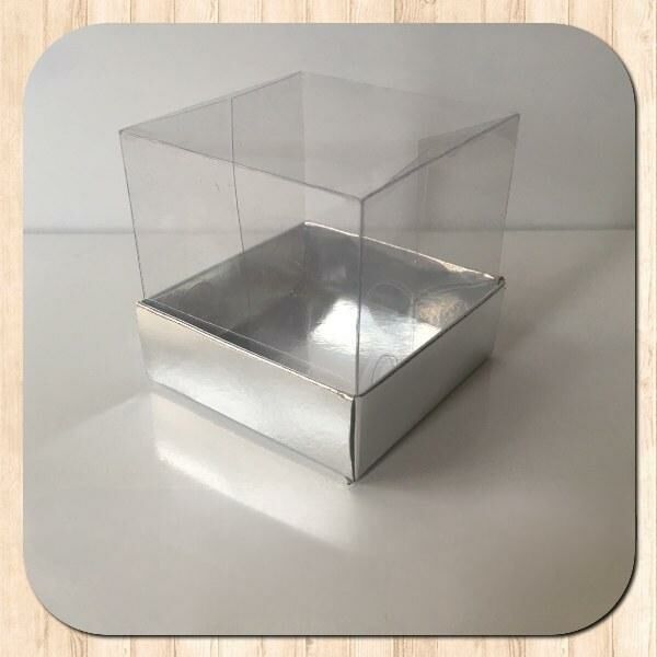 6x6x6 ALTI GÜMÜŞ KARTON ÜSTÜ ASETAT KUTU