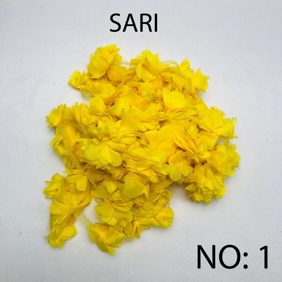 ÇİÇEK TÜL LAZER KESİM 10m NO:1 - SARI