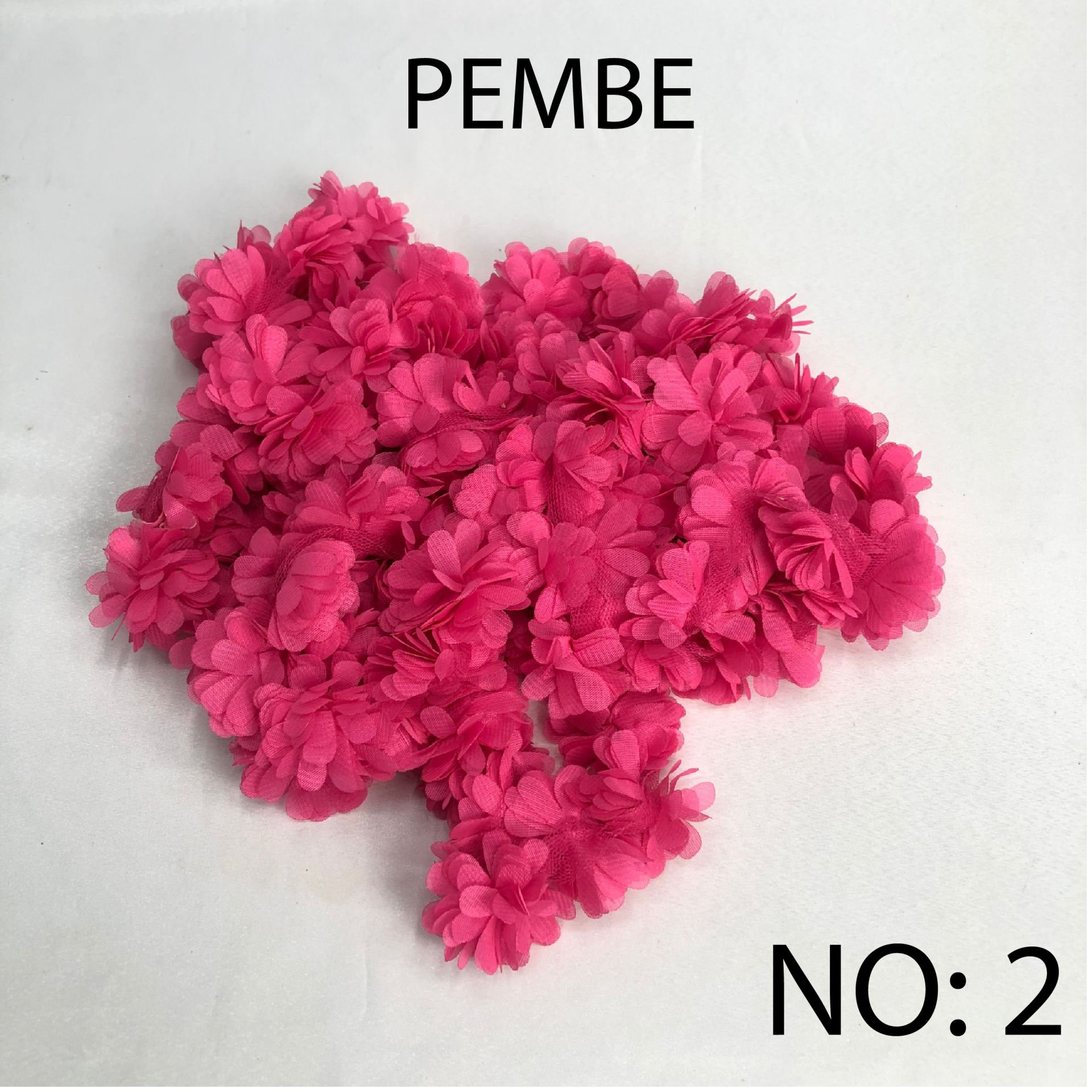 ÇİÇEK TÜL LAZER KESİM 10m NO:2 - PEMBE
