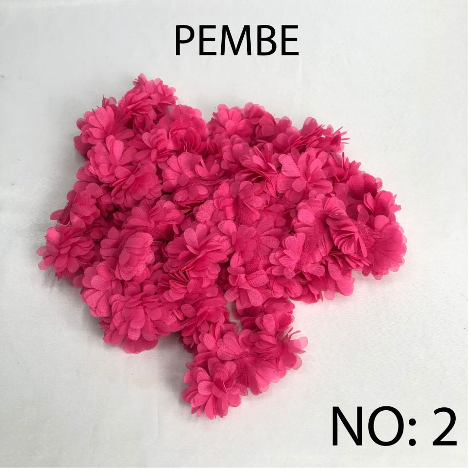 ÇİÇEK TÜL LAZER KESİM 10m NO:2 - PEMBE