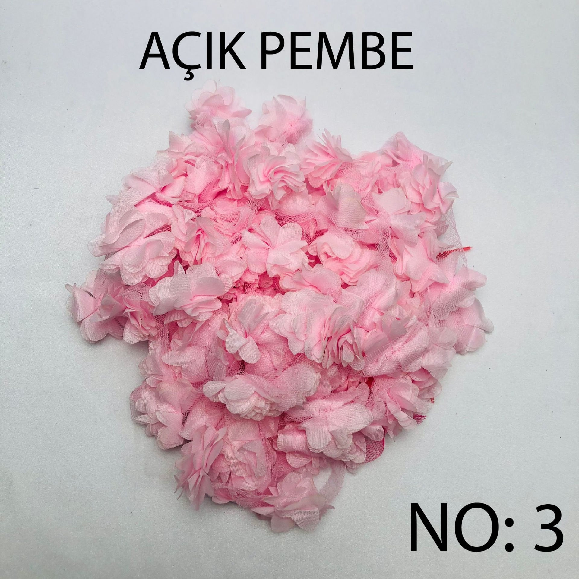 ÇİÇEK TÜL LAZER KESİM 10m NO:3 - AÇIK PEMBE