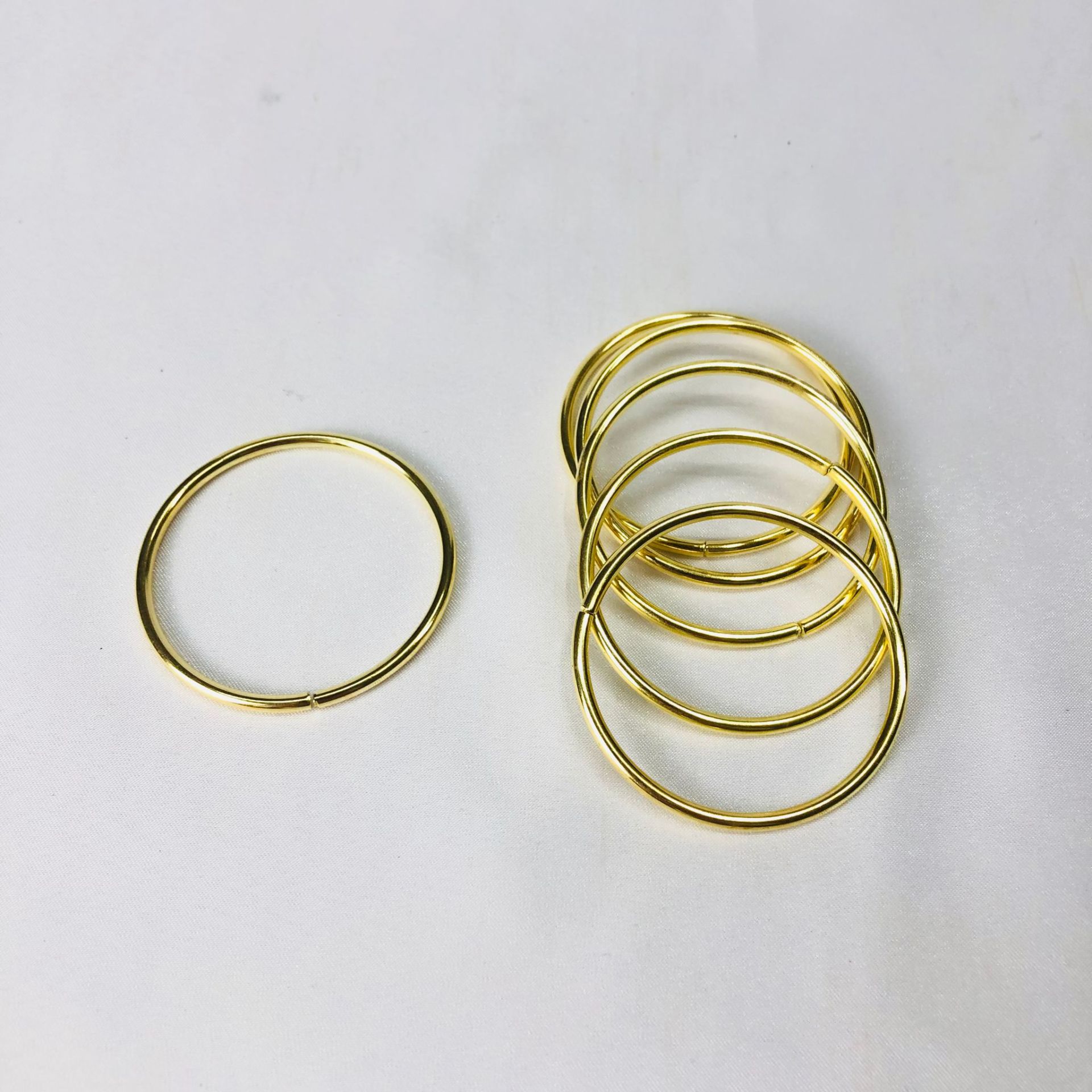 METAL HALKA 10 Adet - 5cm - Gold