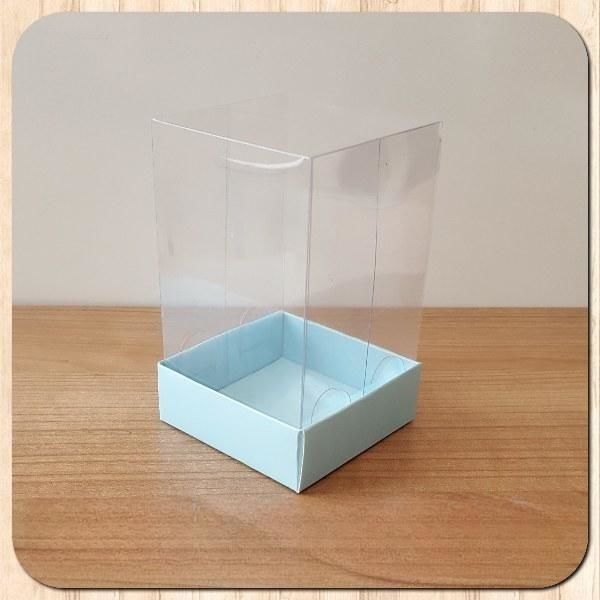 6x6x10 ALTI MAVİ KARTON ÜSTÜ ASETAT KUTU