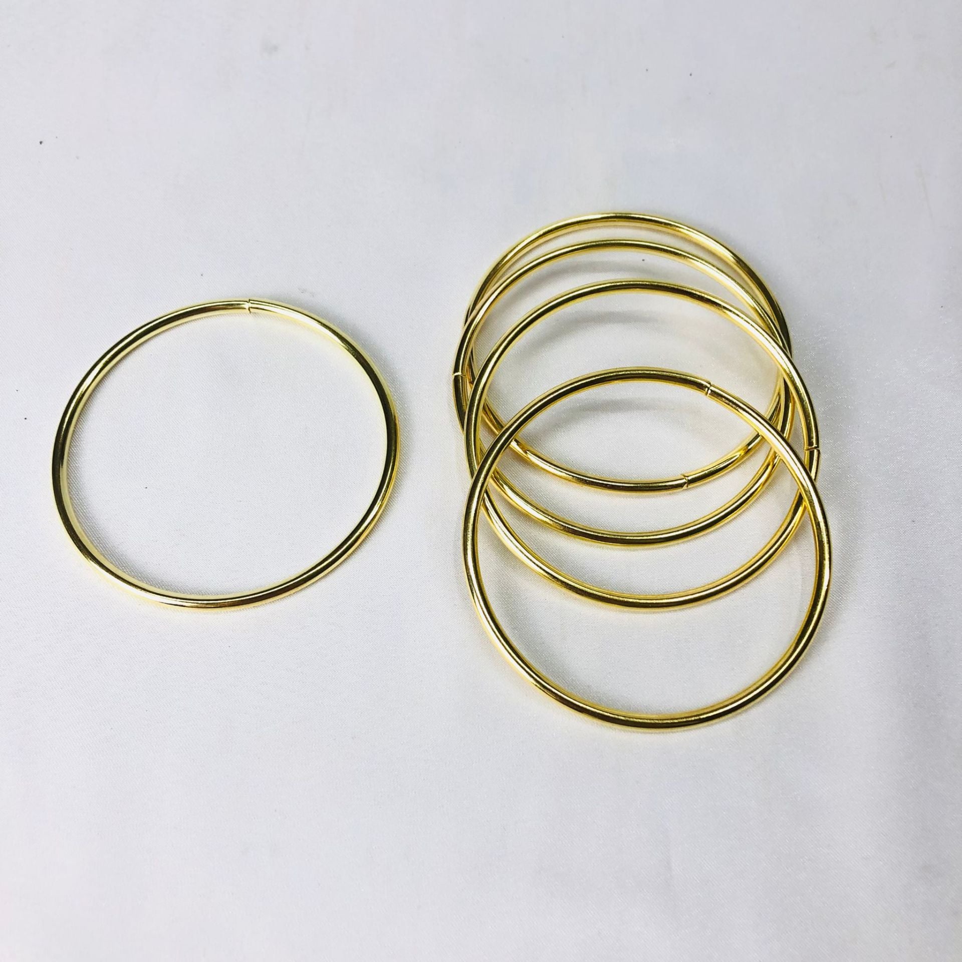 METAL HALKA 10 Adet - 7cm - Gold