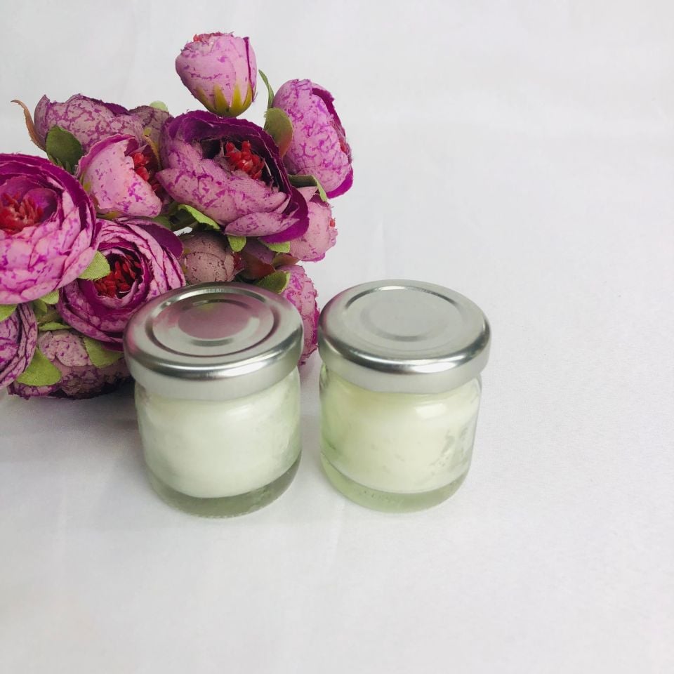 CAM KAVANOZ MUM YUVARLAK METAL KAPAK 40cc #enuygun