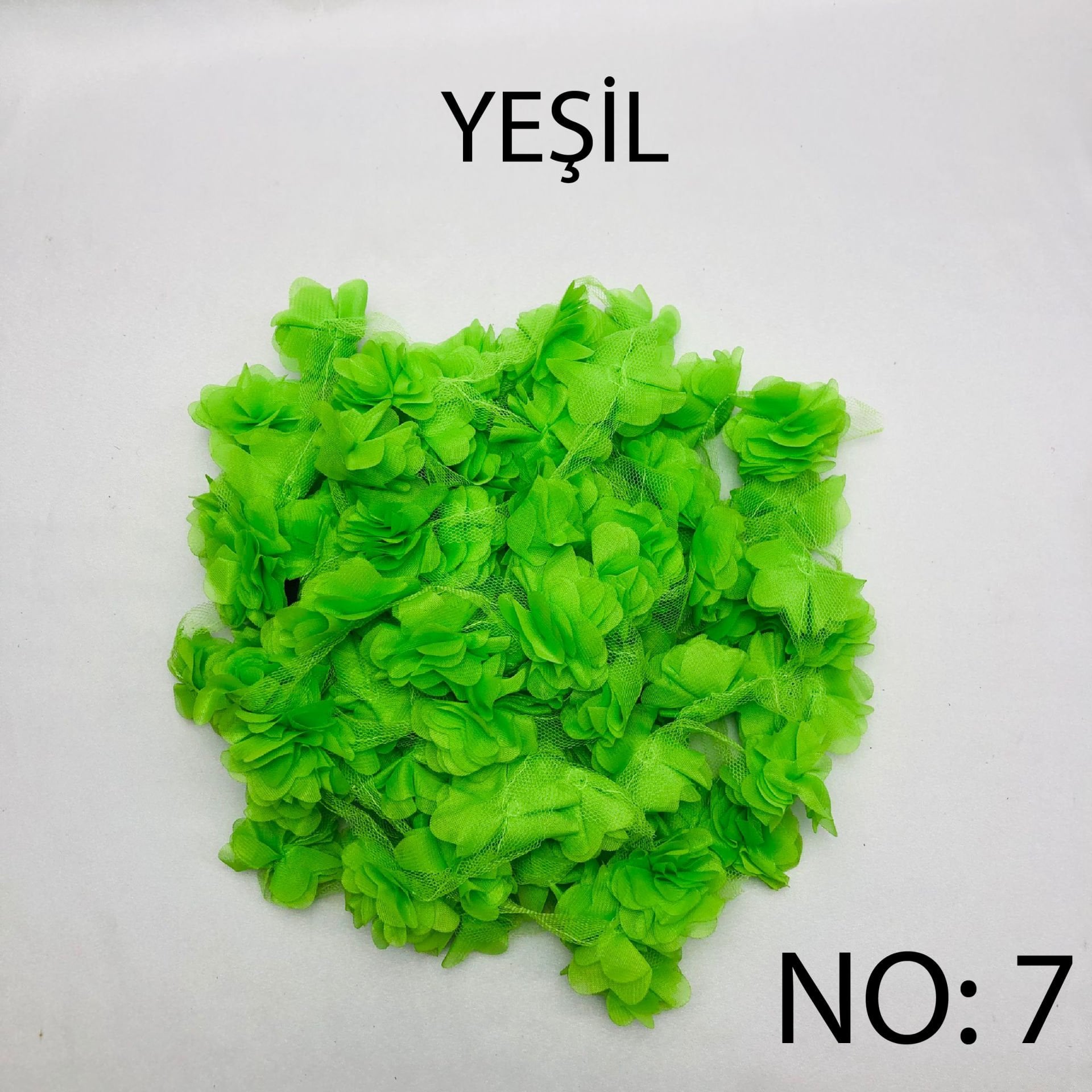 ÇİÇEK TÜL LAZER KESİM 10m NO:7 - YEŞİL