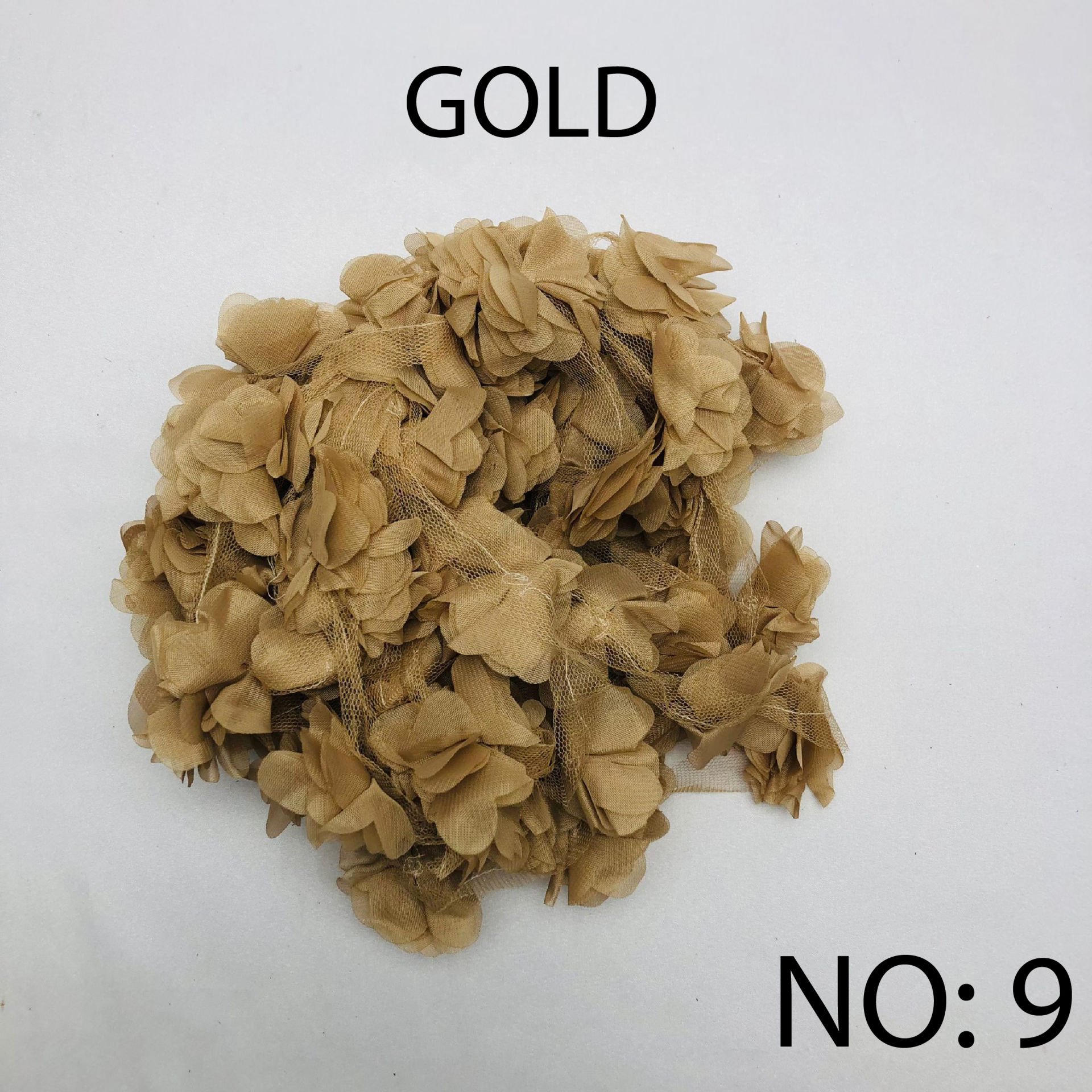 ÇİÇEK TÜL LAZER KESİM 10m NO:9 - GOLD