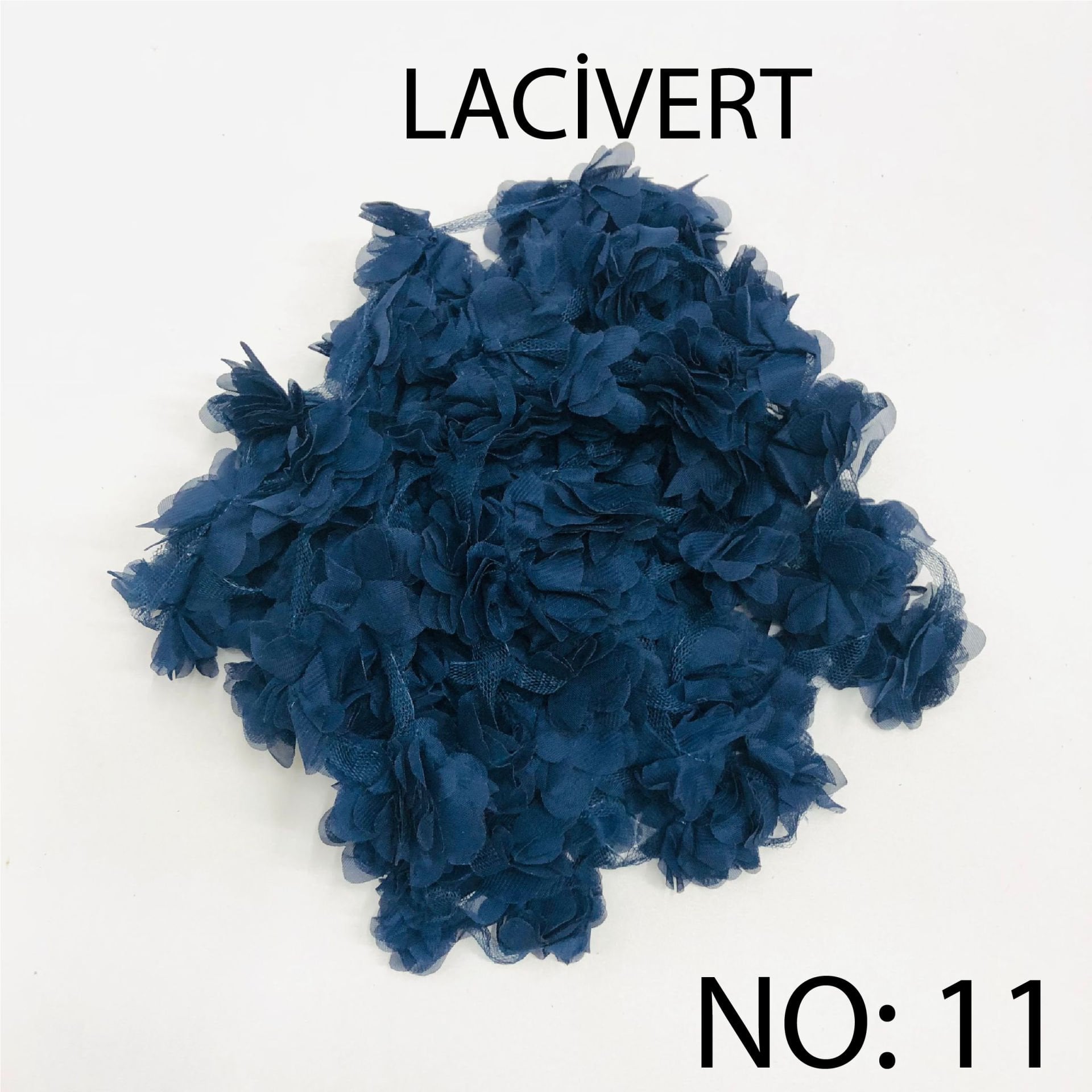 ÇİÇEK TÜL LAZER KESİM 10m NO:11 - LACİVERT