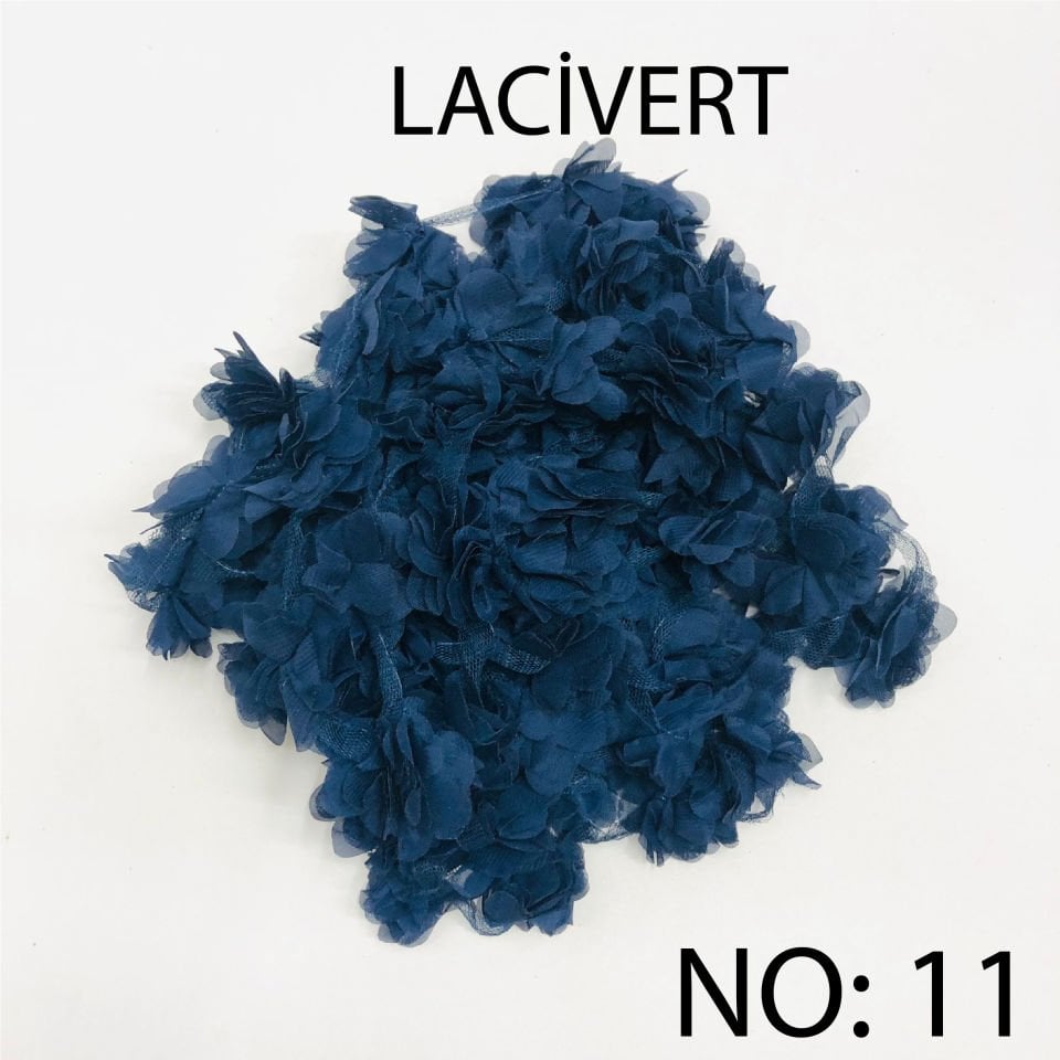 ÇİÇEK TÜL LAZER KESİM 10m NO:11 - LACİVERT