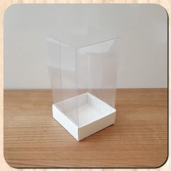 6x6x12 ALTI BEYAZ KARTON ÜSTÜ ASETAT KUTU