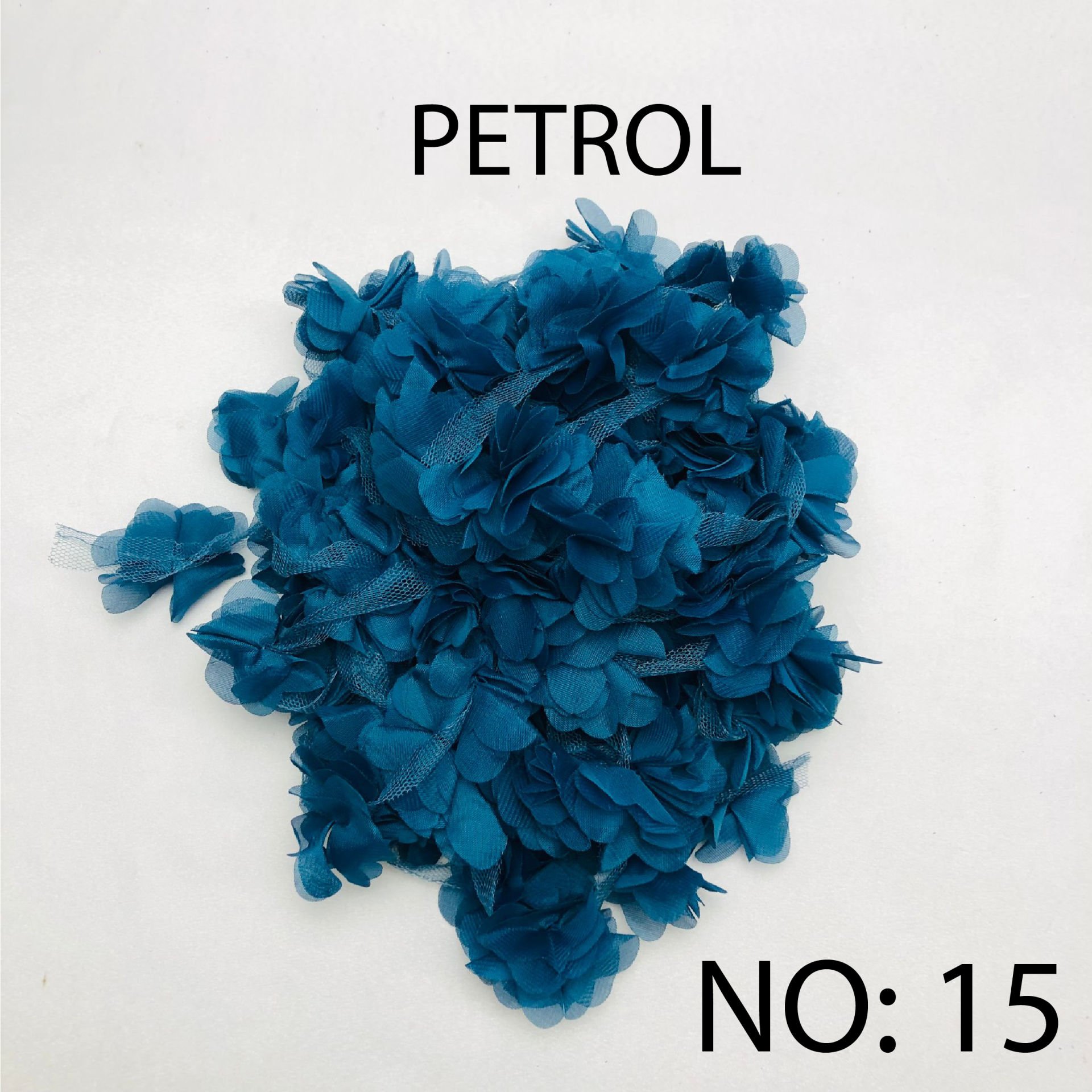 ÇİÇEK TÜL LAZER KESİM 10m NO:15 - PETROL