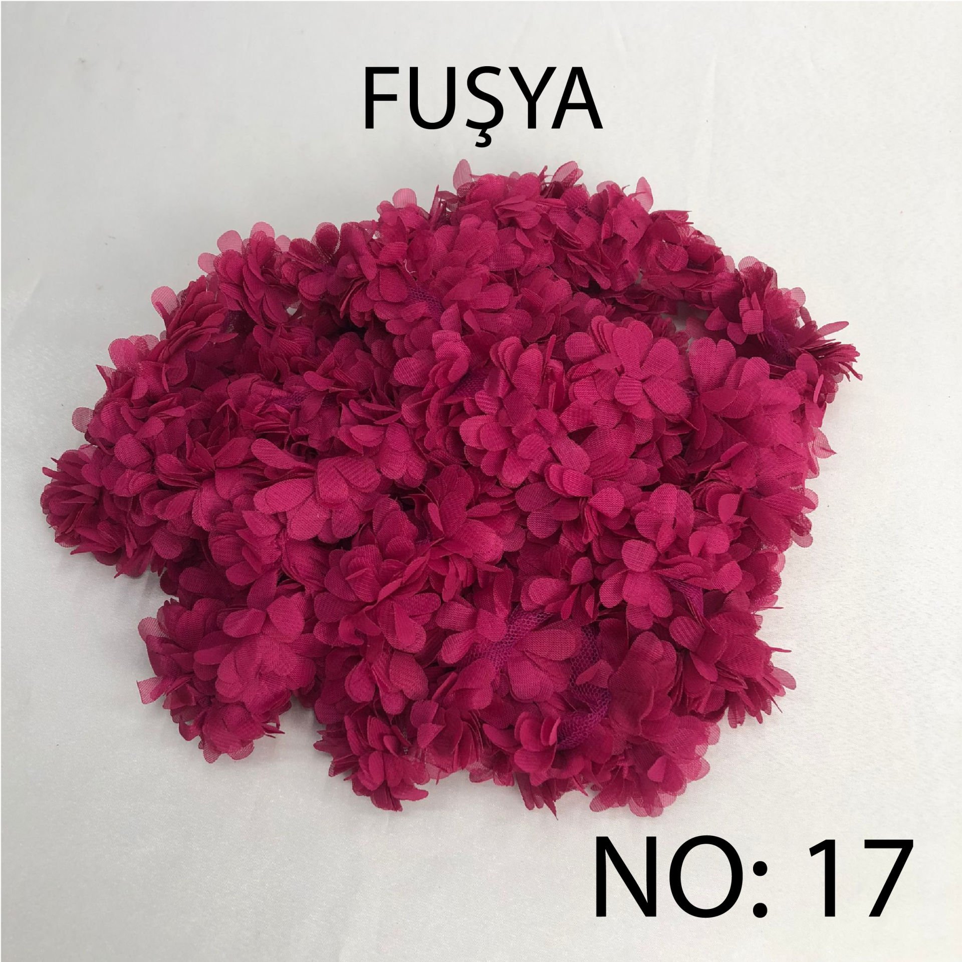 ÇİÇEK TÜL LAZER KESİM 10m NO:17 - FUŞYA