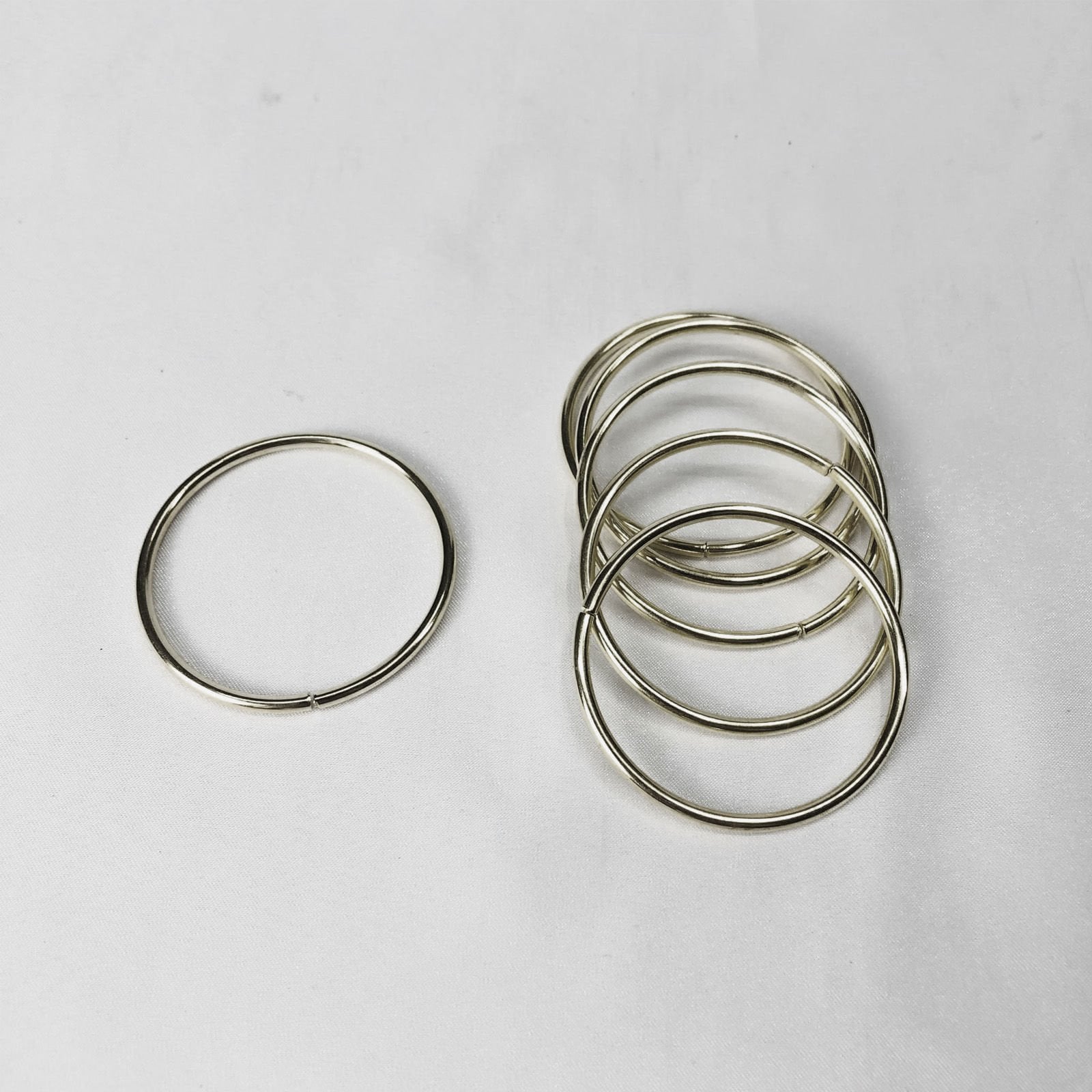 METAL HALKA 10 Adet - 5cm - Gümüş