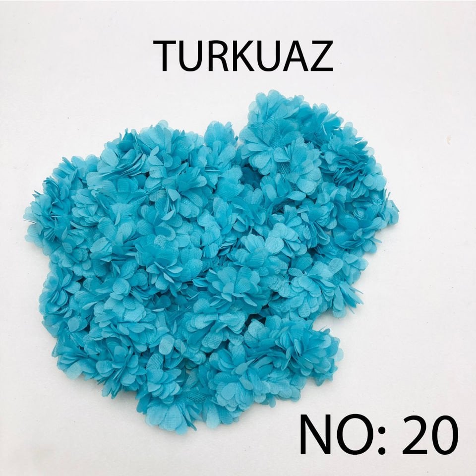ÇİÇEK TÜL LAZER KESİM 10m NO:20 - TURKUAZ