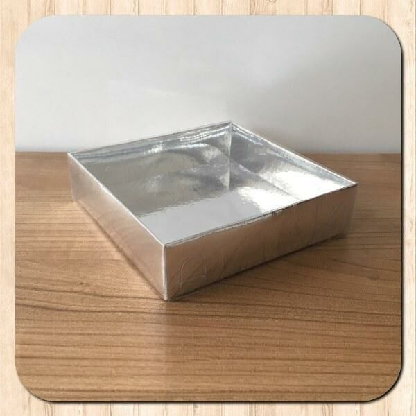 12x12x3 ALTI GÜMÜŞ ÜSTÜ ASETAT KUTU