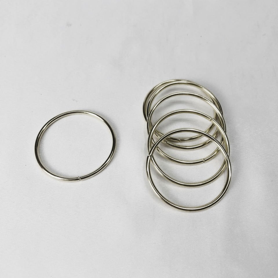 METAL HALKA 100 Adet - 5cm - Gümüş
