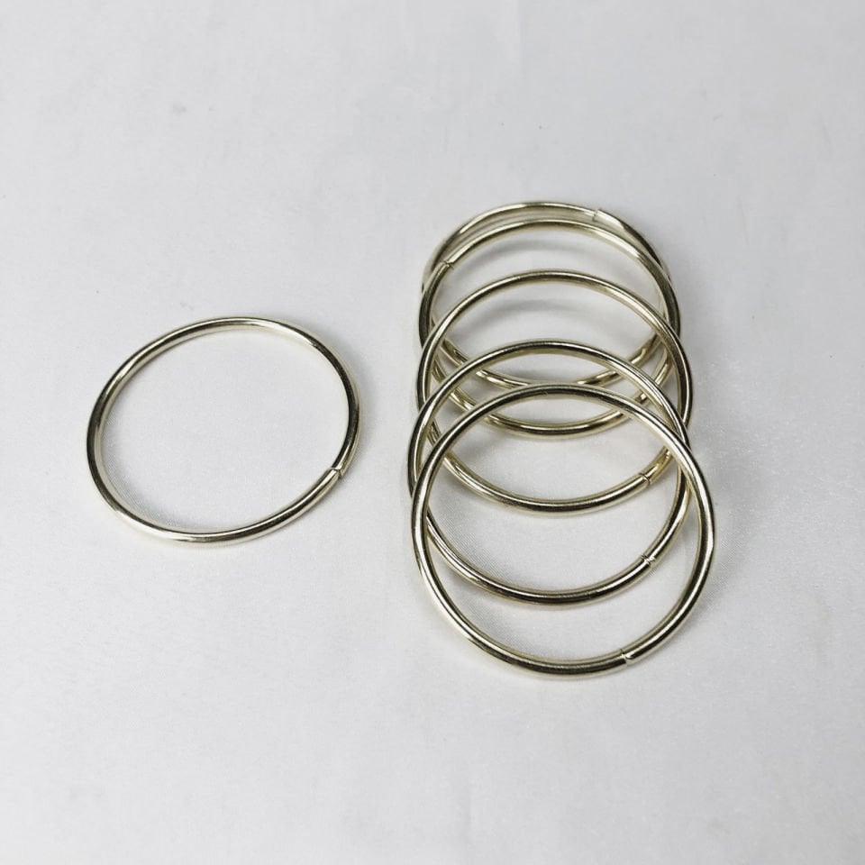 METAL HALKA 100 Adet - 6cm - Gümüş