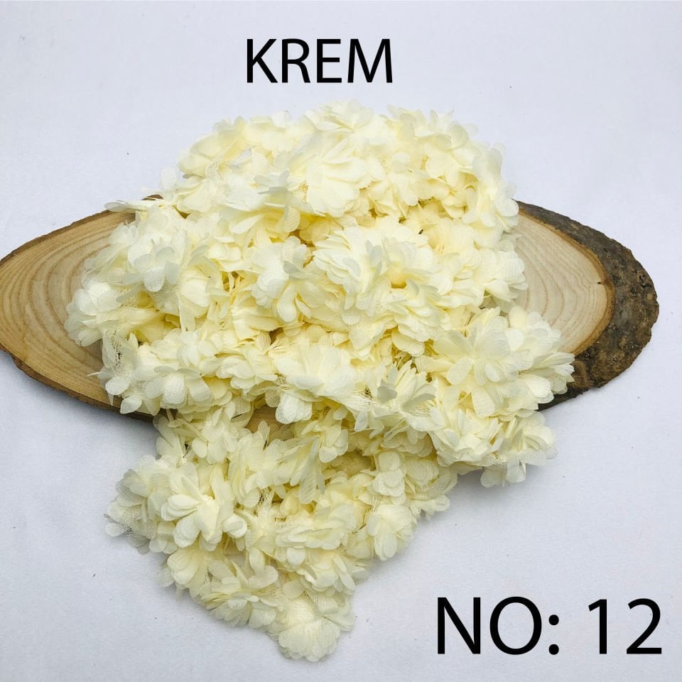 ÇİÇEK TÜL LAZER KESİM 10m No:12 - KREM