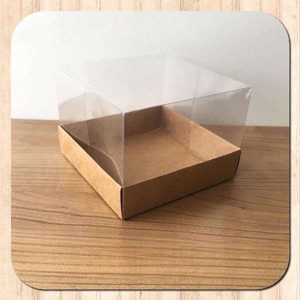 12x12x8,5 ALTI KRAFT ÜSTÜ ASETAT KUTU