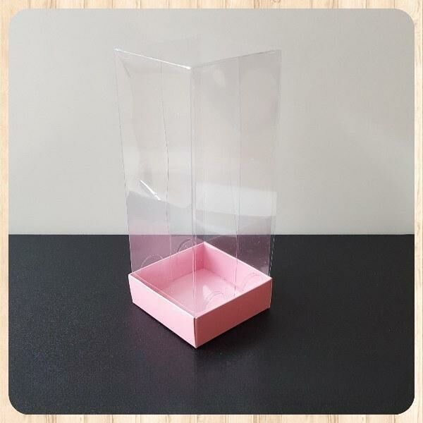 6x6x15.5 ALTI PEMBE KARTON KUTU ÜSTÜ ASETAT KUTU
