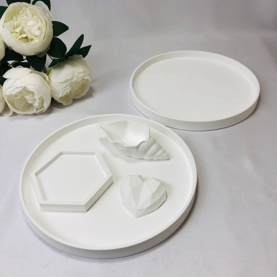 BOTANİT TEPSİ SETİ YUVARLAK 5 PARÇA