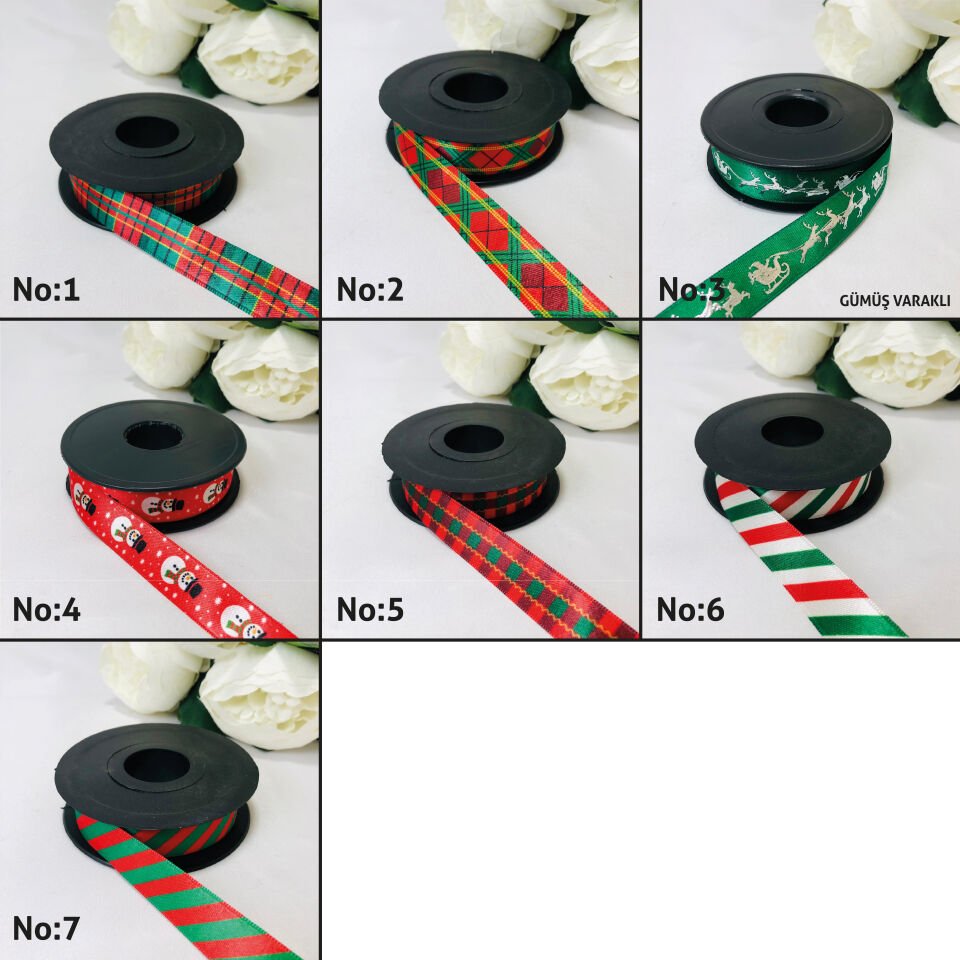 YILBAŞI TEMALI BASKILI KURDELE 20 Metre