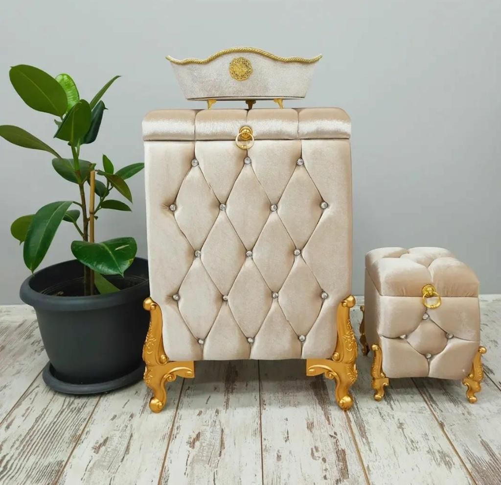 3'LÜ ÇİZGİLİ KREM KİRLİ SEPETİ