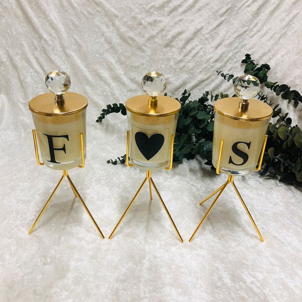 AYAKLI 403 MUM ORJİNAL CAM KRİSTAL TEPELİ