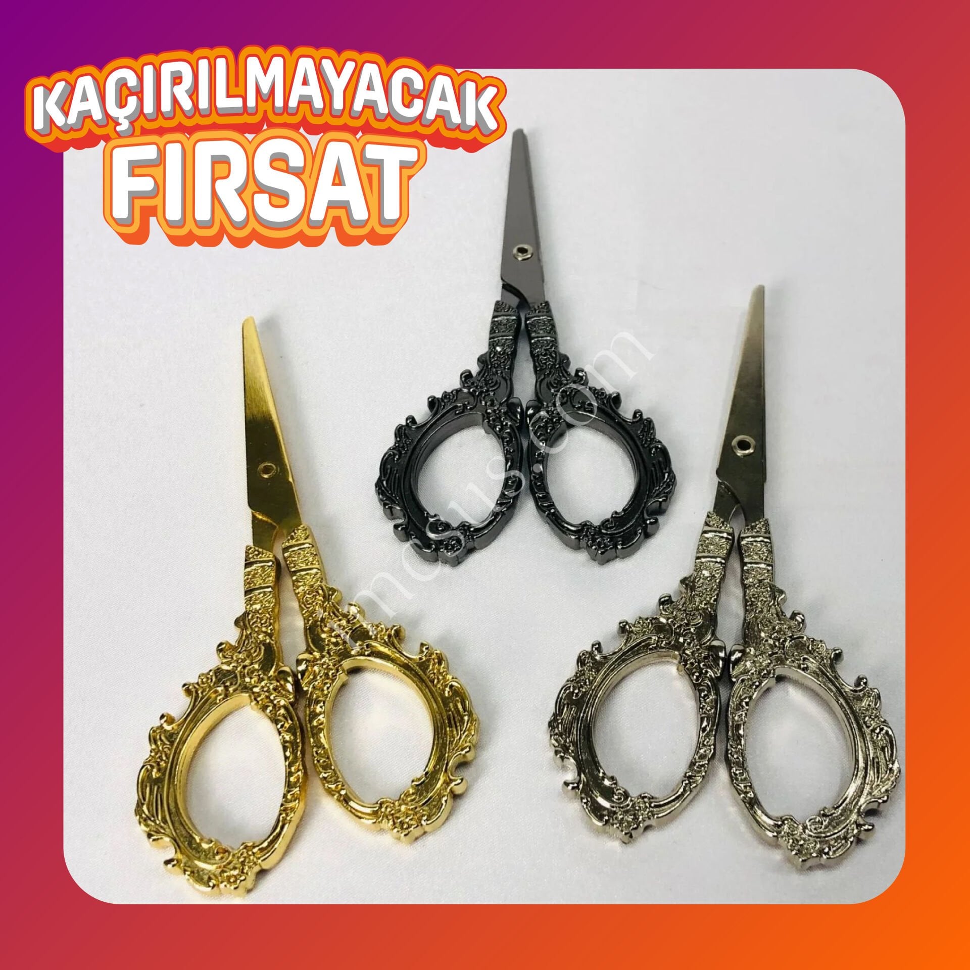 PAPATYA DESENLİ MAKAS | KAÇIRILMAYACAK FIRSATLAR