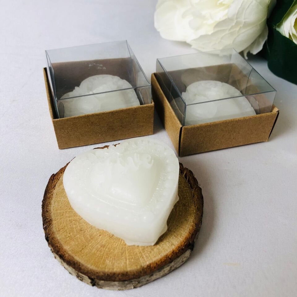 LOVE YAZILI KALP MUM ALT KRAFT 5cm
