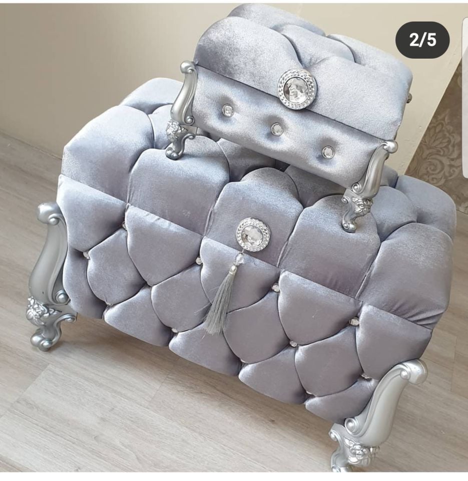 2'Lİ GRİ SANDIK SET KAPİTONE