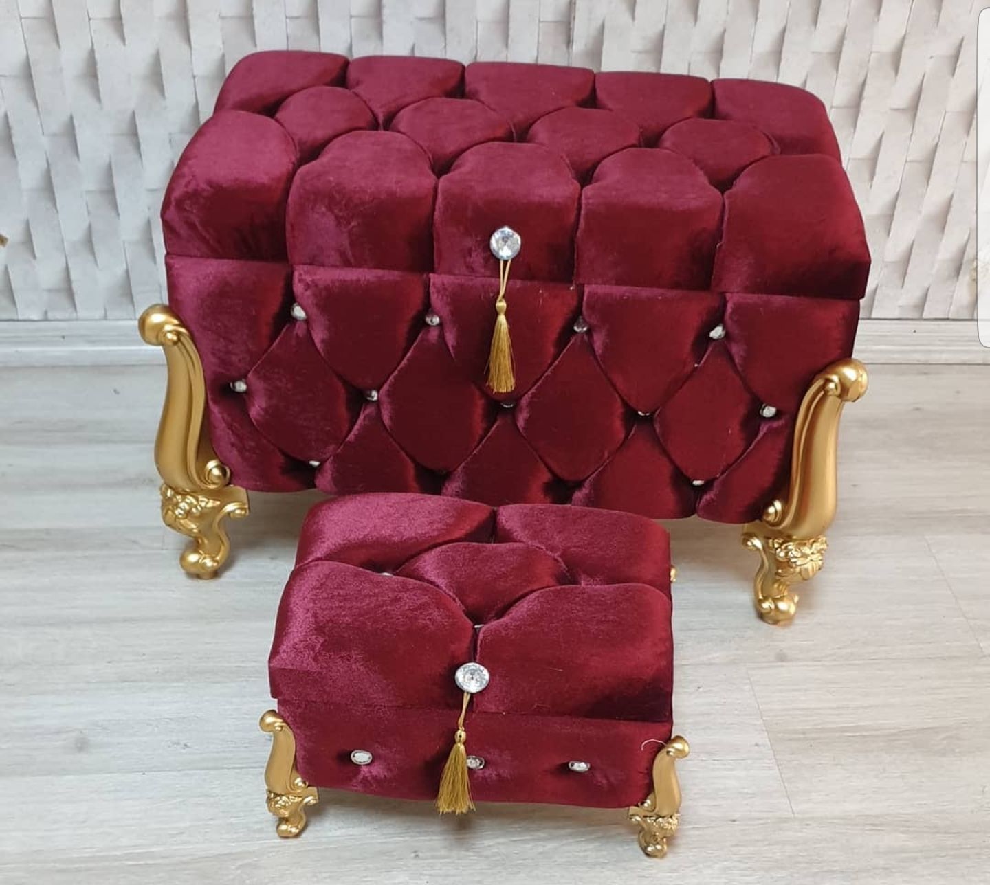 2'Lİ MOR SANDIK SET KAPİTONE