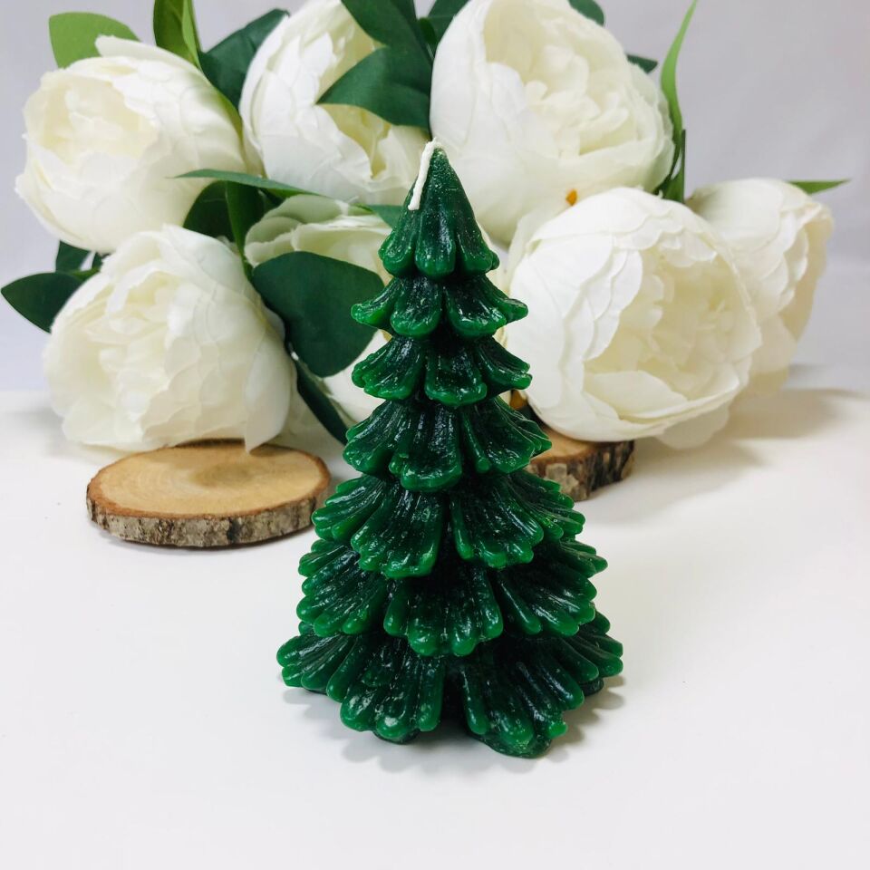 ÇAM AĞACI MUM YILBAŞI TEMALI 12cm