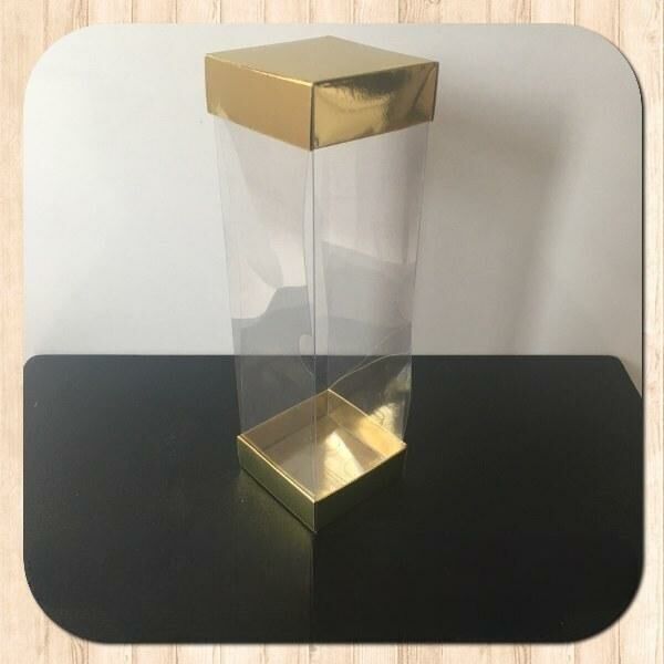 6x6x21 ASETAT ÇİFT TARAFLI GOLD KARTON KUTU
