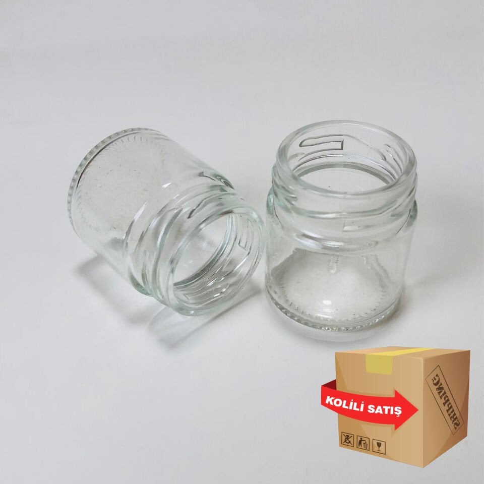 CAM KAVANOZ BOŞ YUVARLAK KAPAKSIZ 1 KOLİ (240 Adet) 40cc