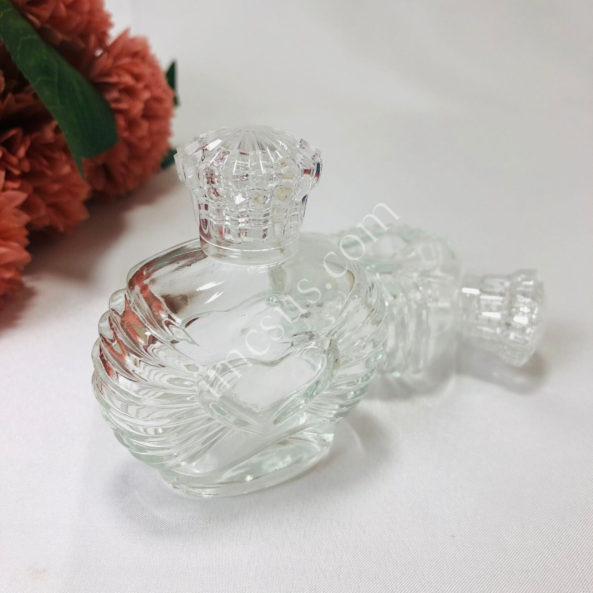 CAM ŞİŞE KALP KRAL TACI KAPAK (BTL601)