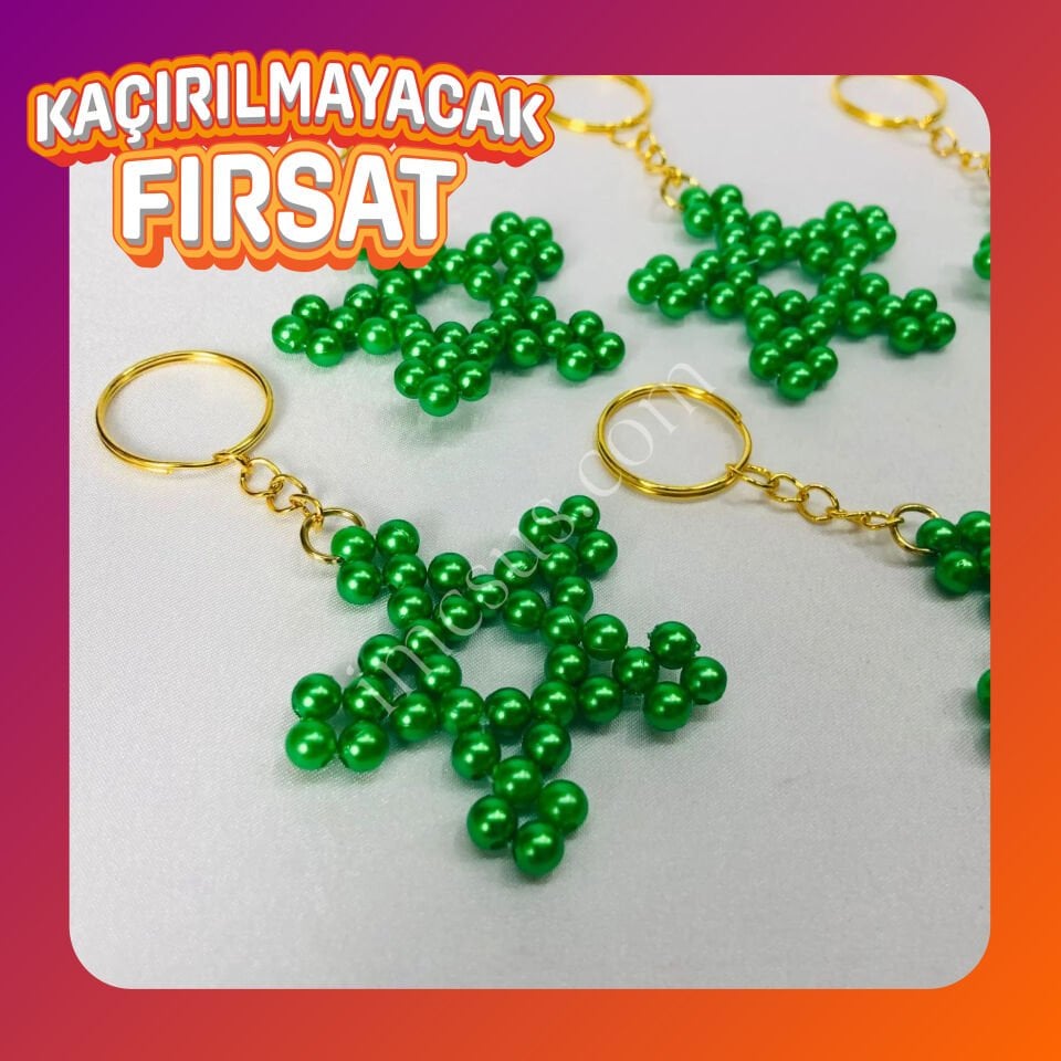 YILBAŞI KAR TANESİ ANAHTARLIK YEŞİL RENK YENİ YIL ANAHTARLIK | KAÇIRILMAYACAK FIRSAT