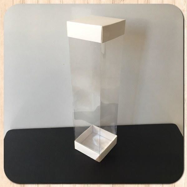 6x6x25 ASETAT ÇİFT TARAFLI BEYAZ KARTON KUTU